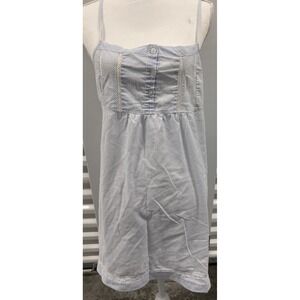 Vintage Y2K Moon Dance Pajama Blue Seersucker Stripe Night Dress